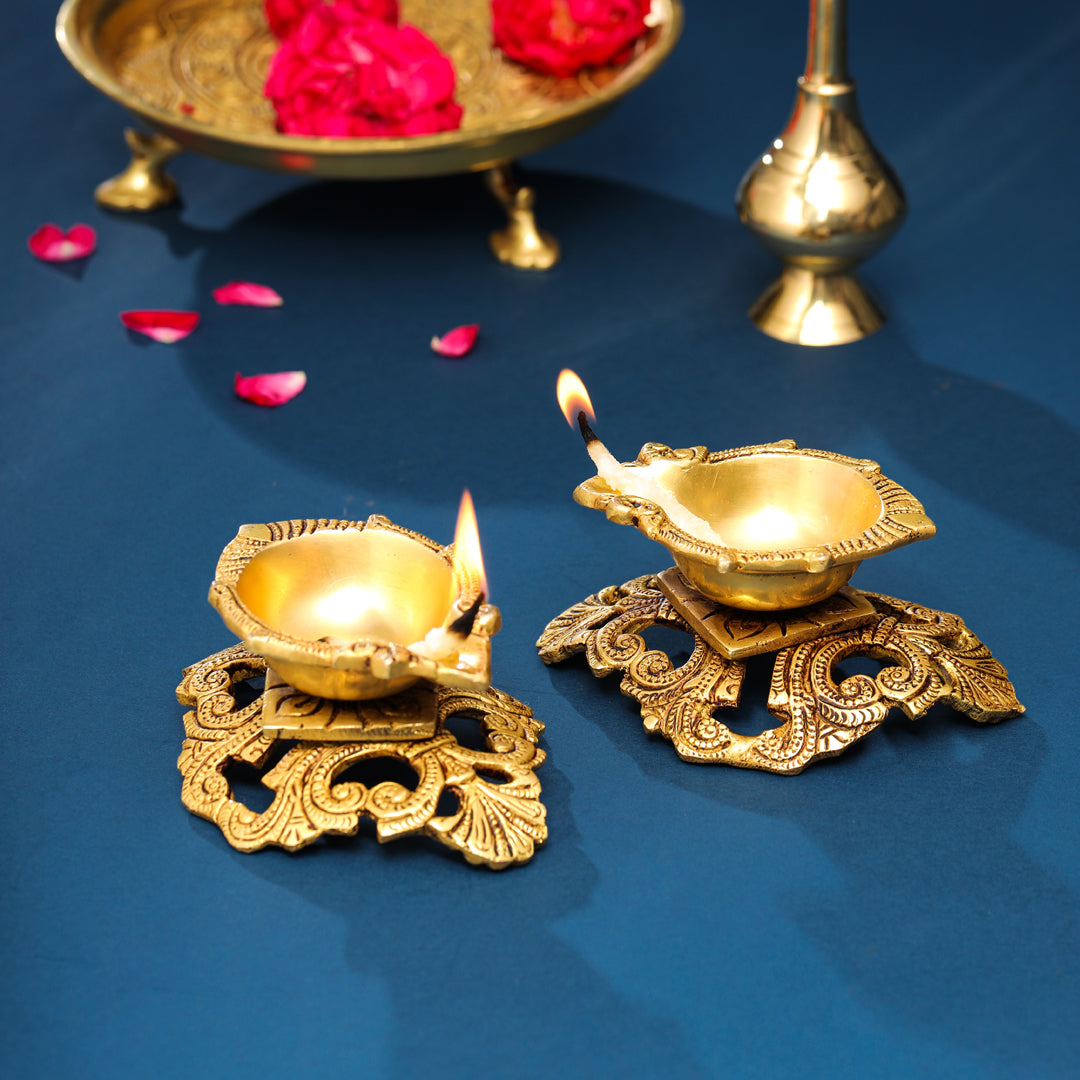Brass Oil Diya Pair (2.5 Inch)
