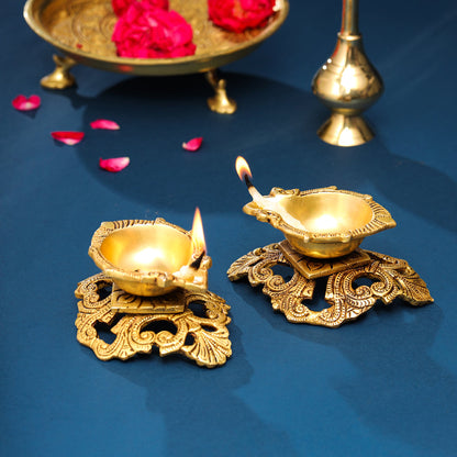 Brass Oil Diya Pair (2.5 Inch)