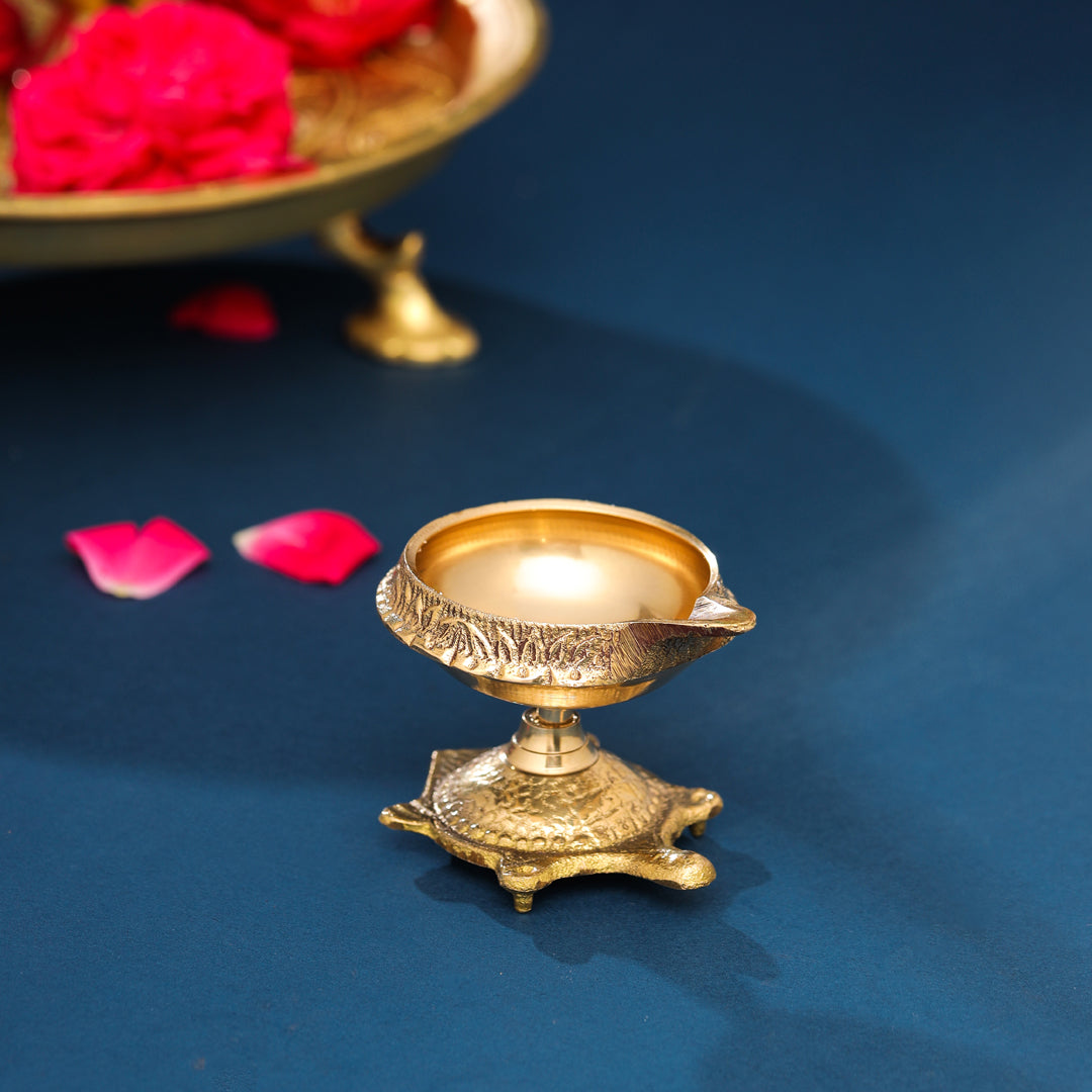 Brass Tortoise Kuber Diya (2.2 Inch)