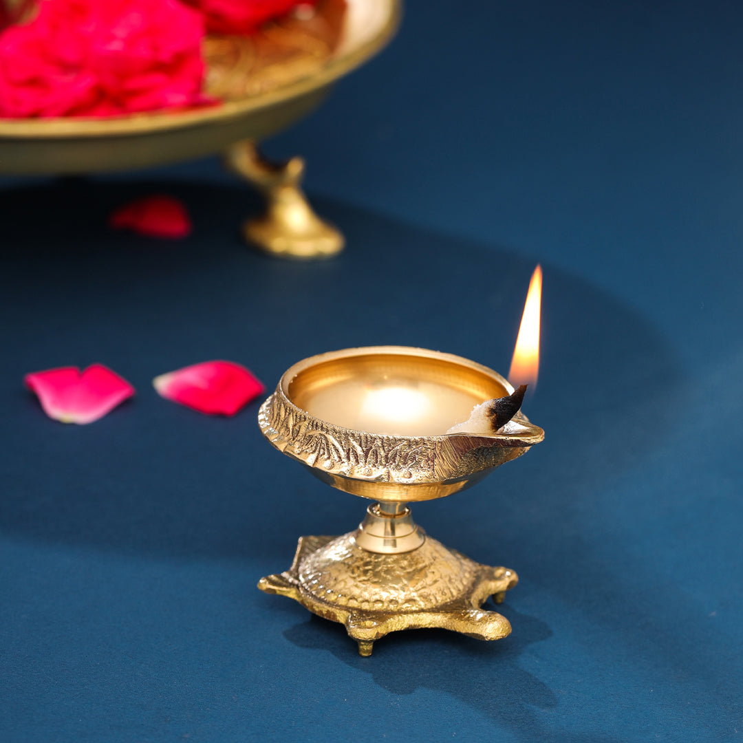Brass Tortoise Kuber Diya (2.2 Inch)