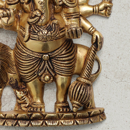 Brass Shubha Drishti Ganesha Wall Hanging (9 Inch)