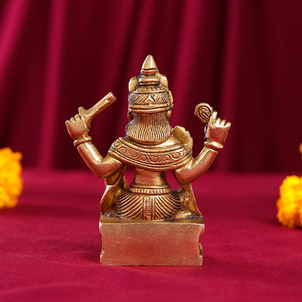 Brass Lord Vishwakarma Idol (4.5 Inch)