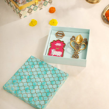 Brass Pooja Spoon Festive Gift Hamper