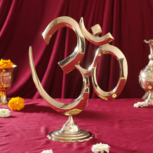 Brass Table Top Om Stand (14.5")