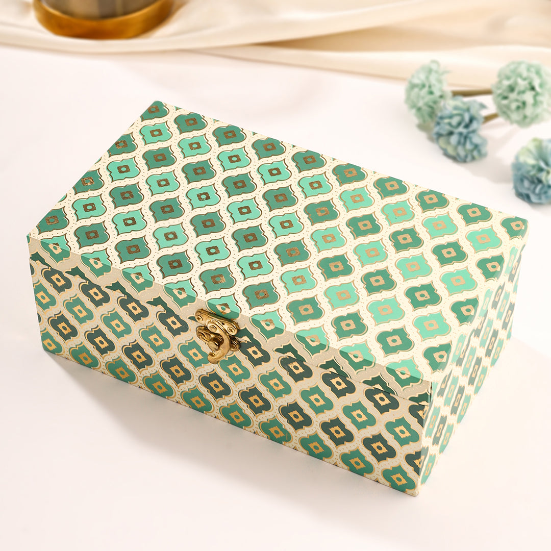 Brass Handcarved Glass Pair House Warming Box Hamper