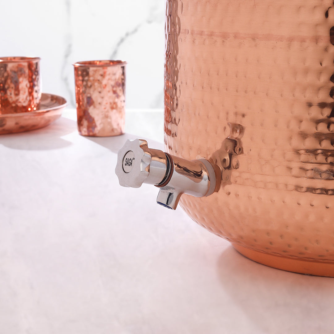 Copper Hammered Water Dispenser (16 Inch)