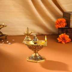 Brass Nandi Shivling Diya (4 Inch)
