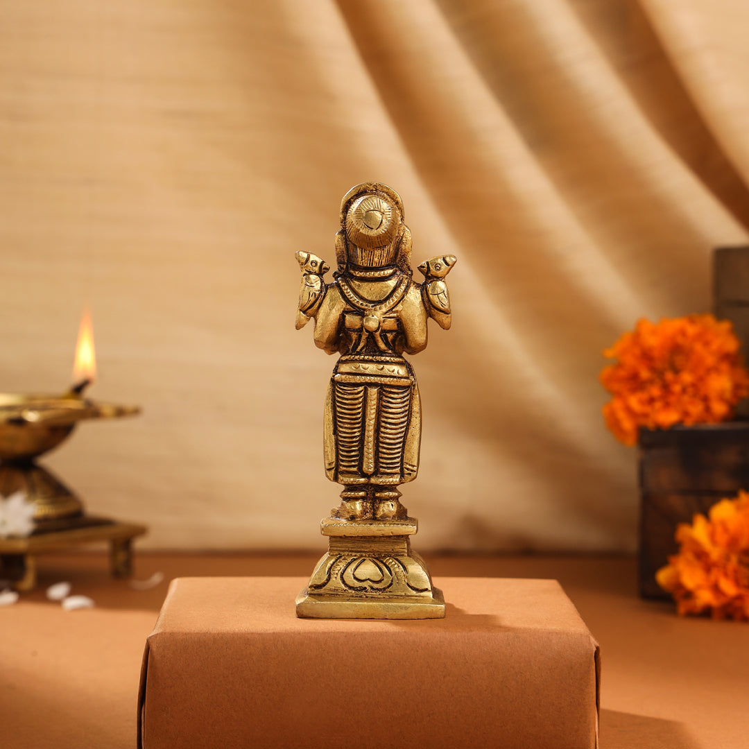 Brass Deep Lakshmi Pair (4.5 Inch)