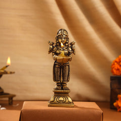 Brass Deep Lakshmi Pair (4.5 Inch)