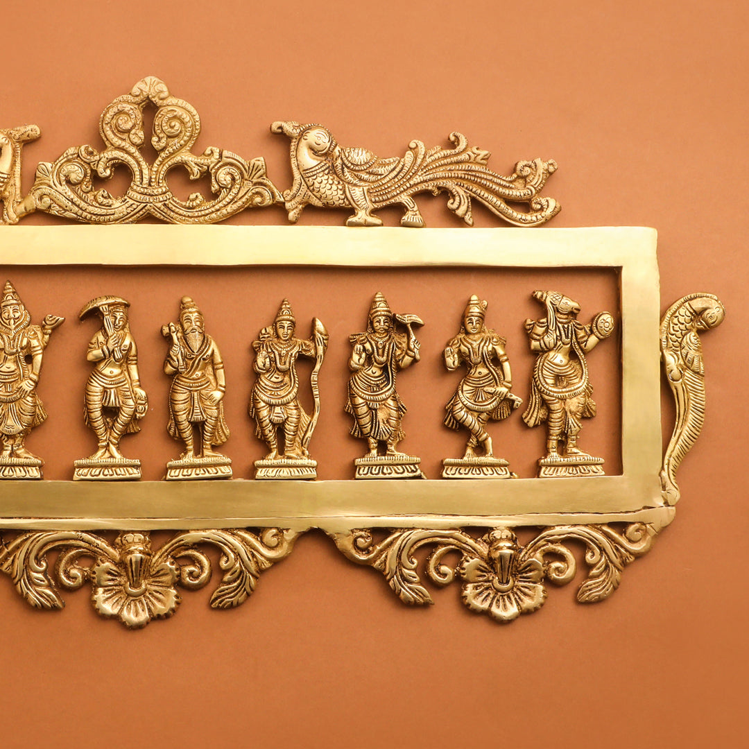 BRASS Dashavatara / VISHNU AVATAR WALL HANGING (11.5")