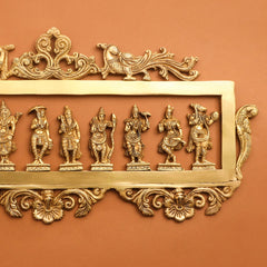 BRASS Dashavatara / VISHNU AVATAR WALL HANGING (11.5")