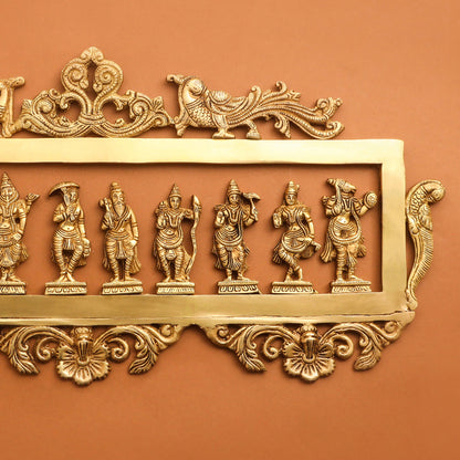 BRASS Dashavatara / VISHNU AVATAR WALL HANGING (11.5")