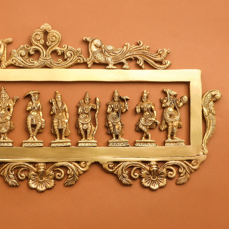 BRASS Dashavatara / VISHNU AVATAR WALL HANGING (11.5")