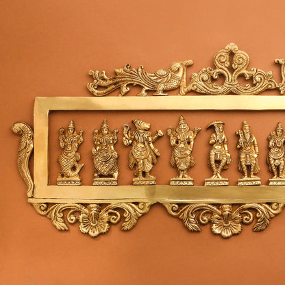BRASS Dashavatara / VISHNU AVATAR WALL HANGING (11.5")