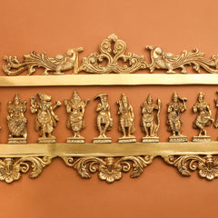BRASS Dashavatara / VISHNU AVATAR WALL HANGING (11.5")