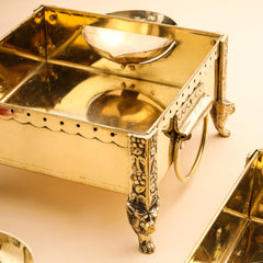 Brass Hawan Kund Akhand Jyot With Diya