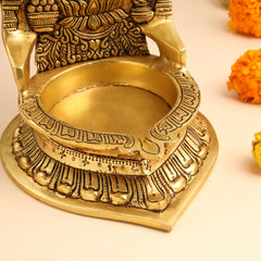 Brass Ganesha Diya/Lamp (10.5 Inch)