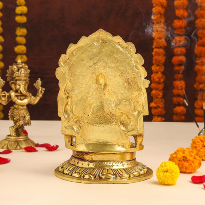 Brass Ganesha Diya/Lamp (10.5 Inch)