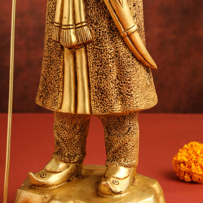 Brass Maharana Pratap Standing Statue (19 INCH)