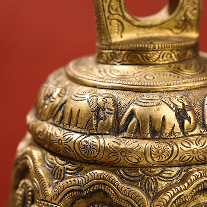 Brass Superfine Wall Hanging Temple Bell (33.5 Inch)