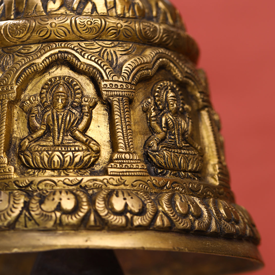 Brass Superfine Wall Hanging Temple Bell (33.5 Inch)