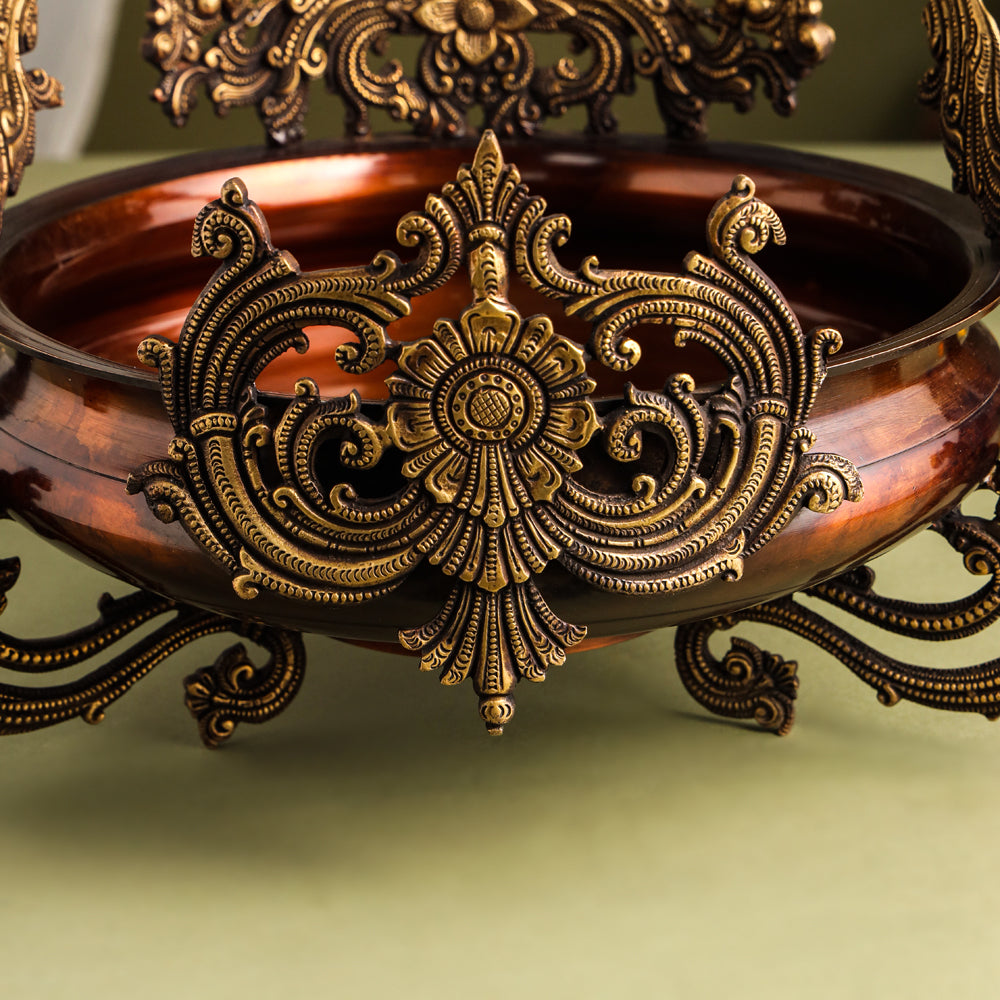 Brass Traditional Ganesha Urli/Floater (19 Inch)