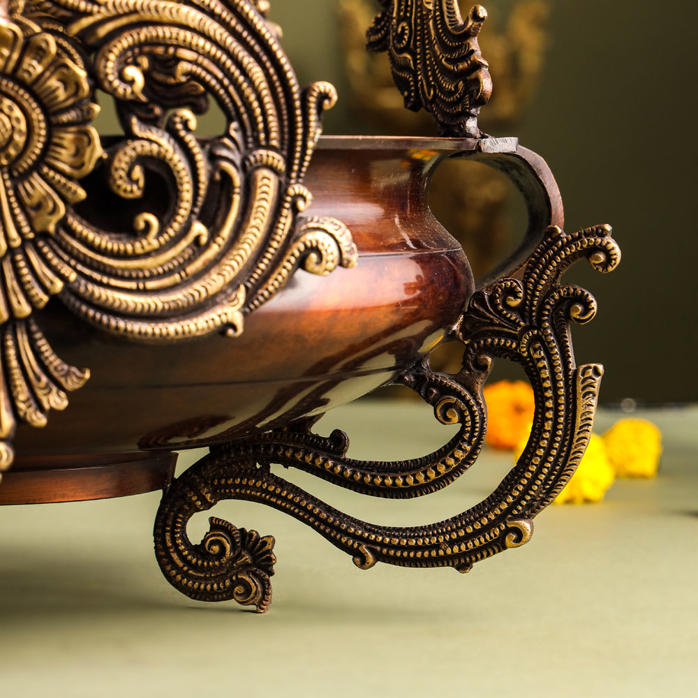 Brass Traditional Ganesha Urli/Floater (19 Inch)