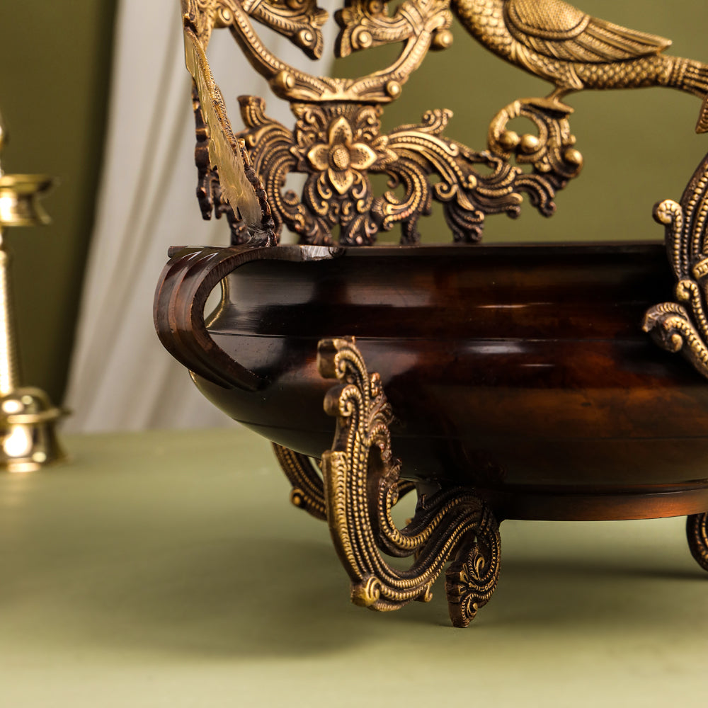 Brass Traditional Ganesha Urli/Floater (19 Inch)