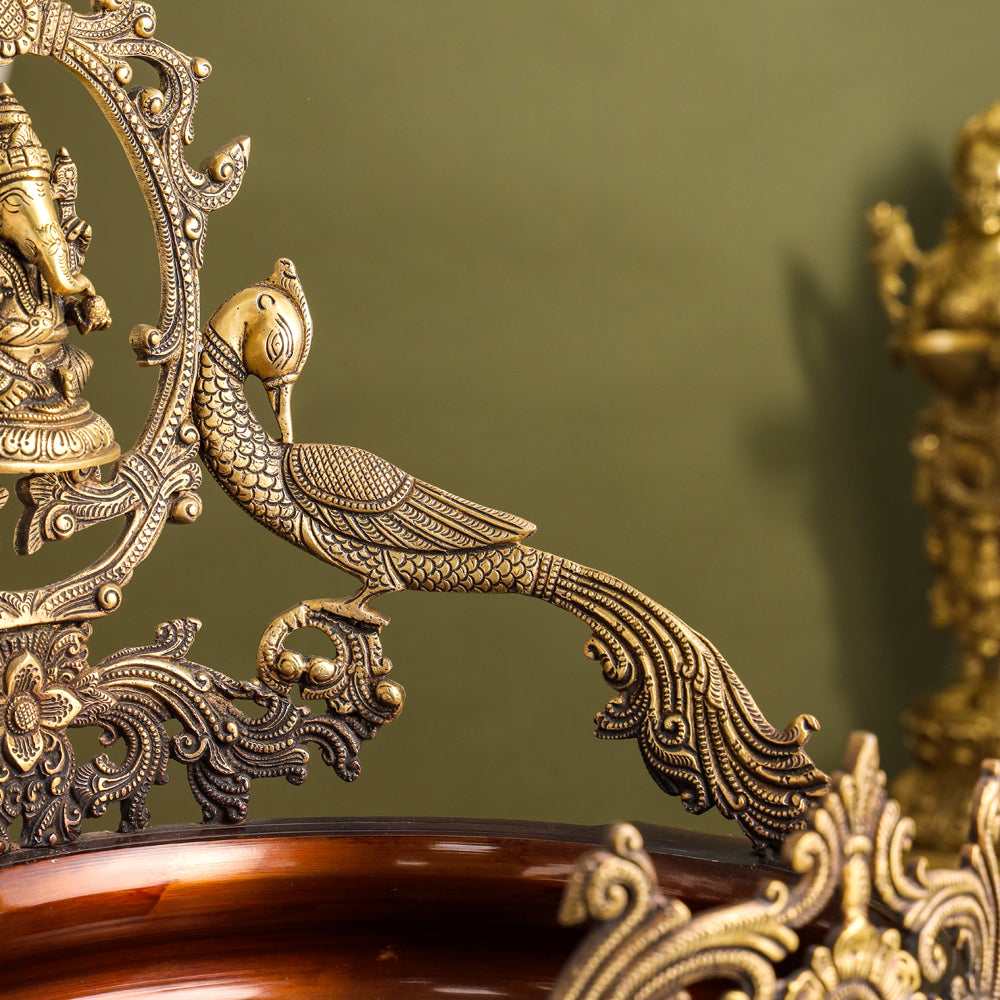 Brass Traditional Ganesha Urli/Floater (19 Inch)