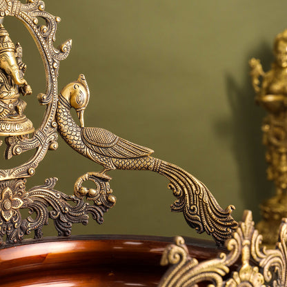 Brass Traditional Ganesha Urli/Floater (19 Inch)