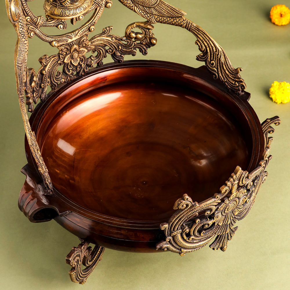 Brass Traditional Ganesha Urli/Floater (19 Inch)