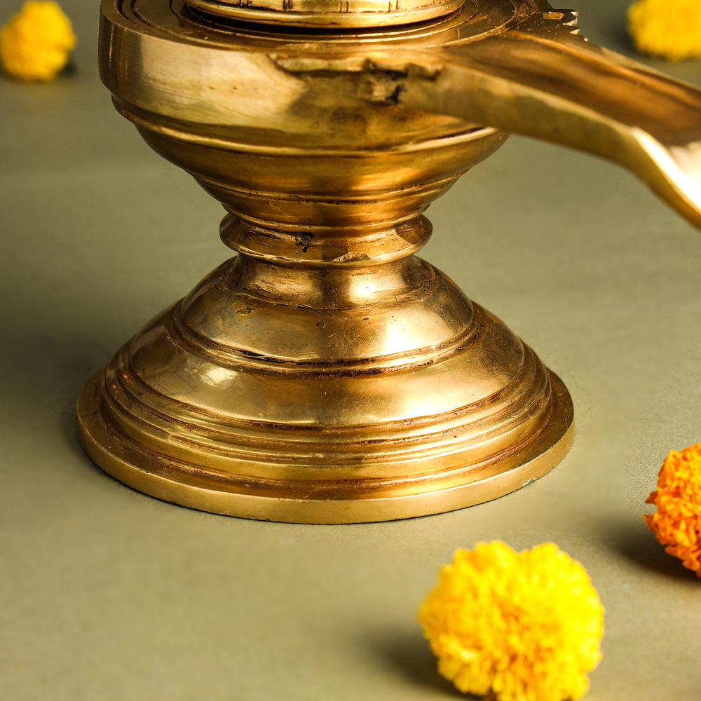 Brass Superfine Shivling/Shivlingam Idol (14 Inch)