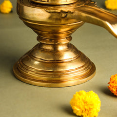 Brass Superfine Shivling/Shivlingam Idol (14 Inch)
