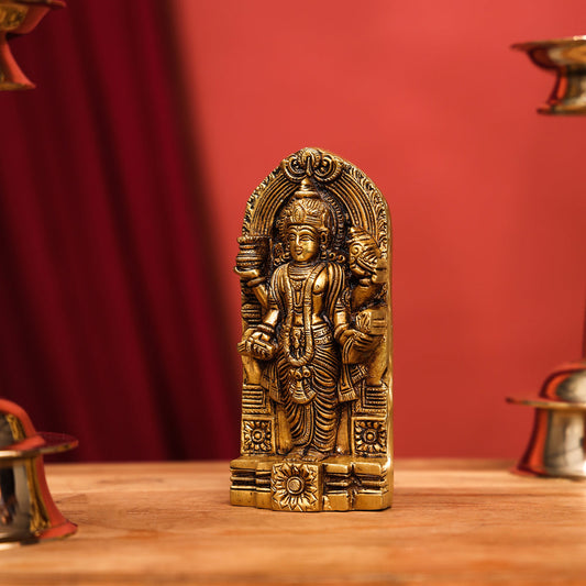 Brass Superfine Lord Dhanvantari Wall Hanging (7.5 Inch)