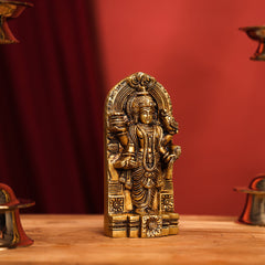 Brass Superfine Lord Dhanvantari Wall Hanging (7.5 Inch)