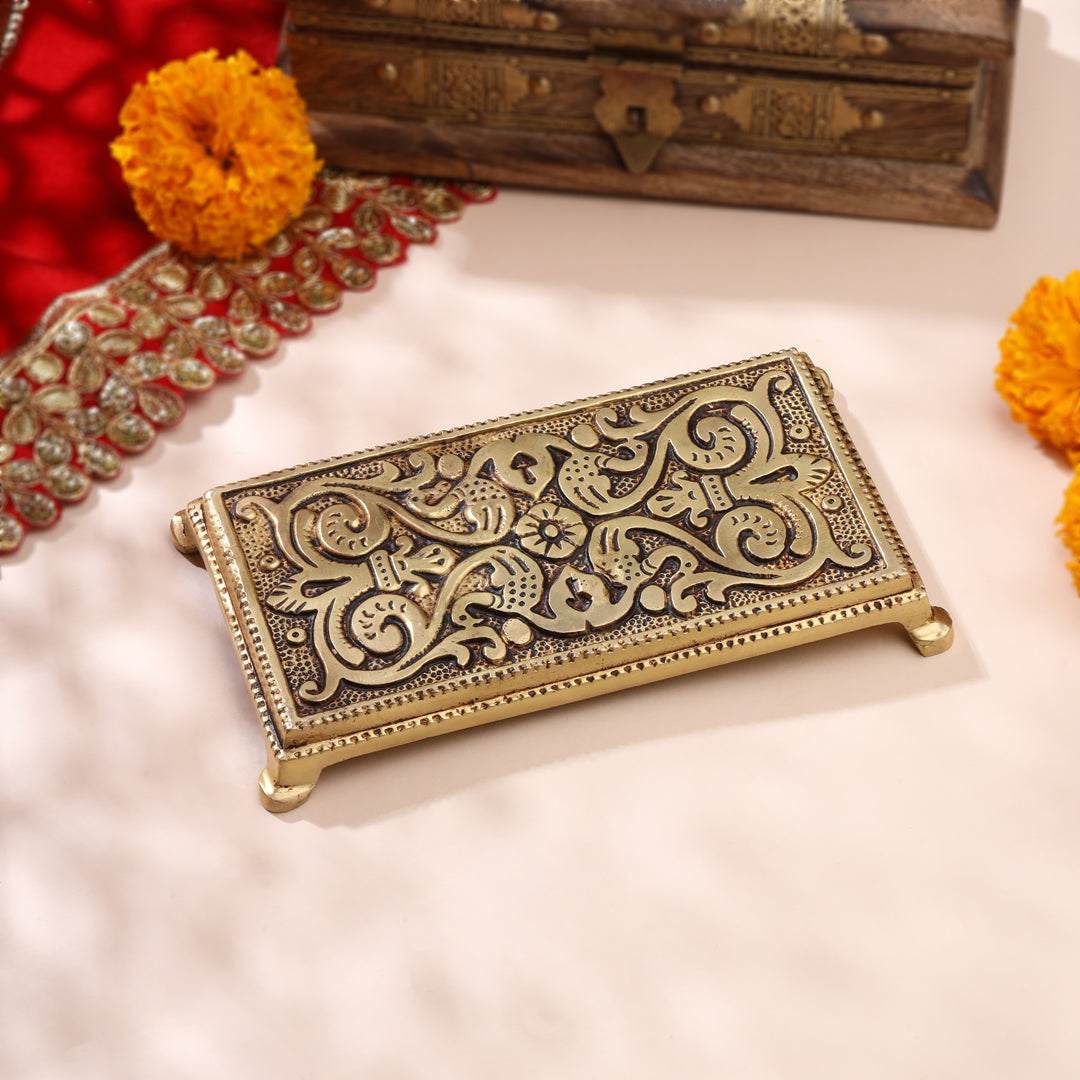 Brass Pooja Chowki (0.5 Inch)