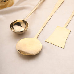 Brass Kitchen Ladles Set Of Three