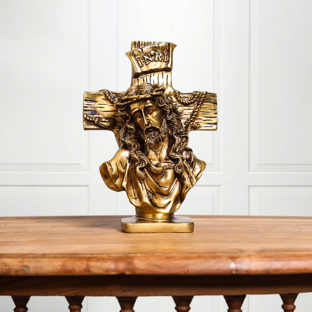 Brass Superfine God Jesus Idol (8 Inch)