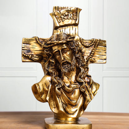 Brass Superfine God Jesus Idol (8 Inch)