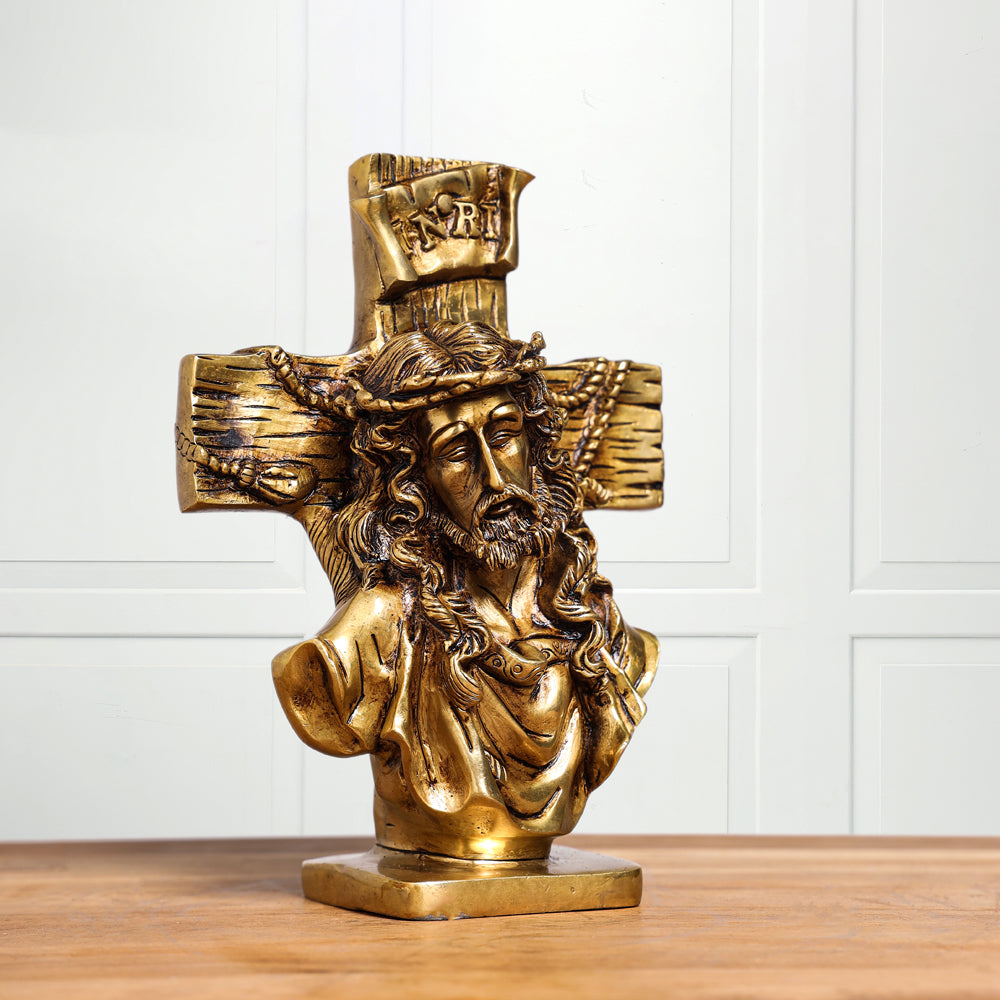 Brass Superfine God Jesus Idol (8 Inch)