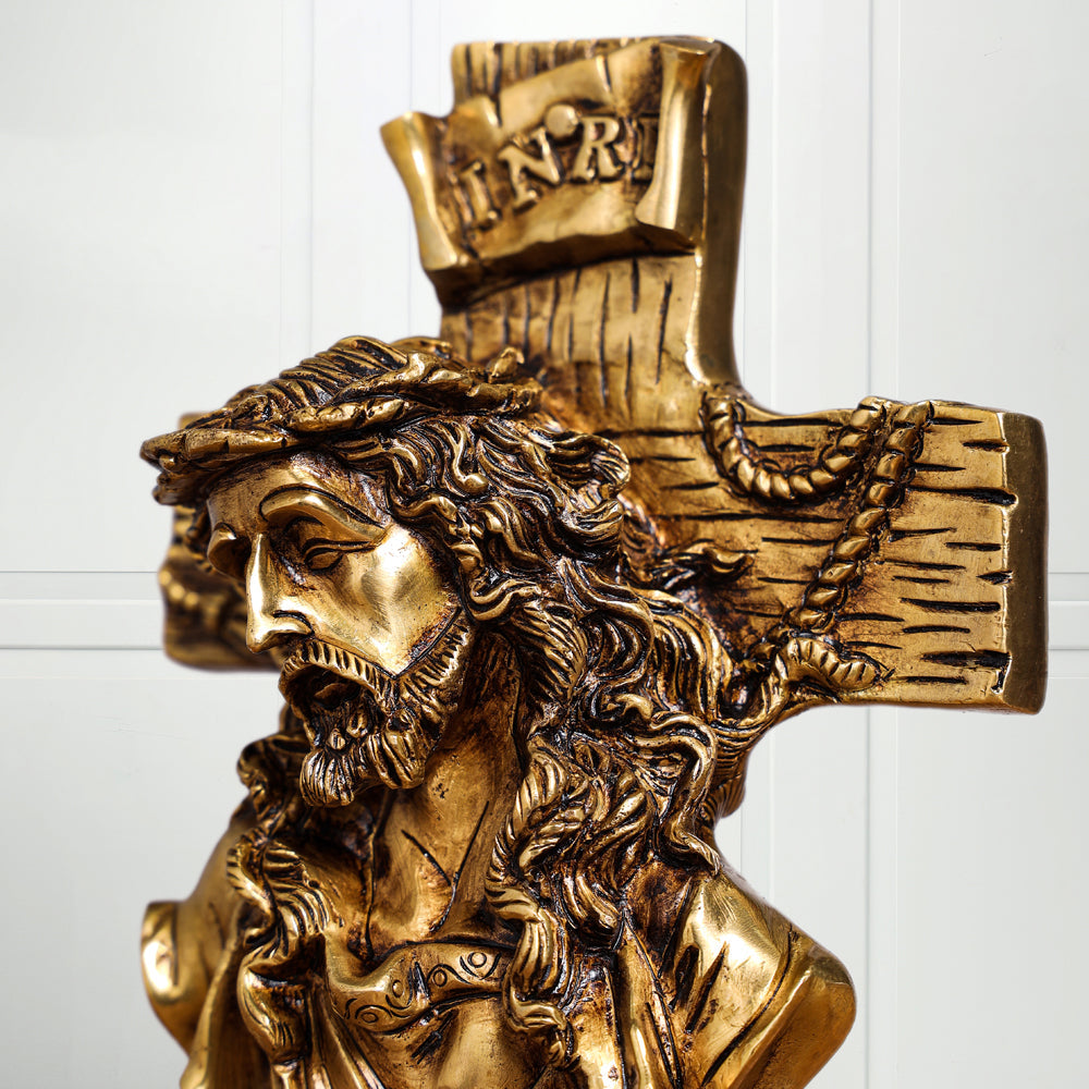 Brass Superfine God Jesus Idol (8 Inch)