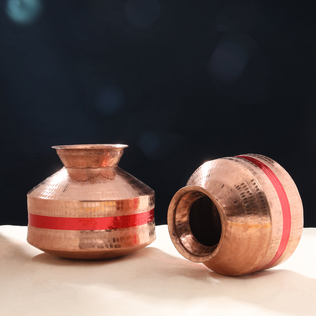 Copper Handa Chari Set Of Two
