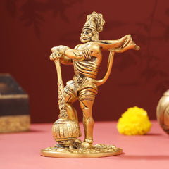 Brass Standing Hanuman Idol (7.2 Inch)