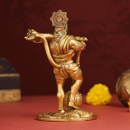 Brass Standing Hanuman Idol (7.2 Inch)