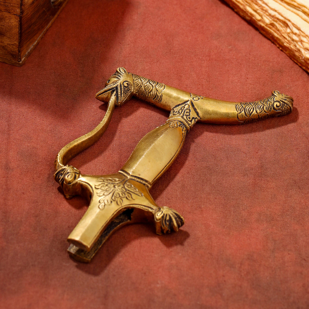 Brass Yali Sword Handle (7 Inch)