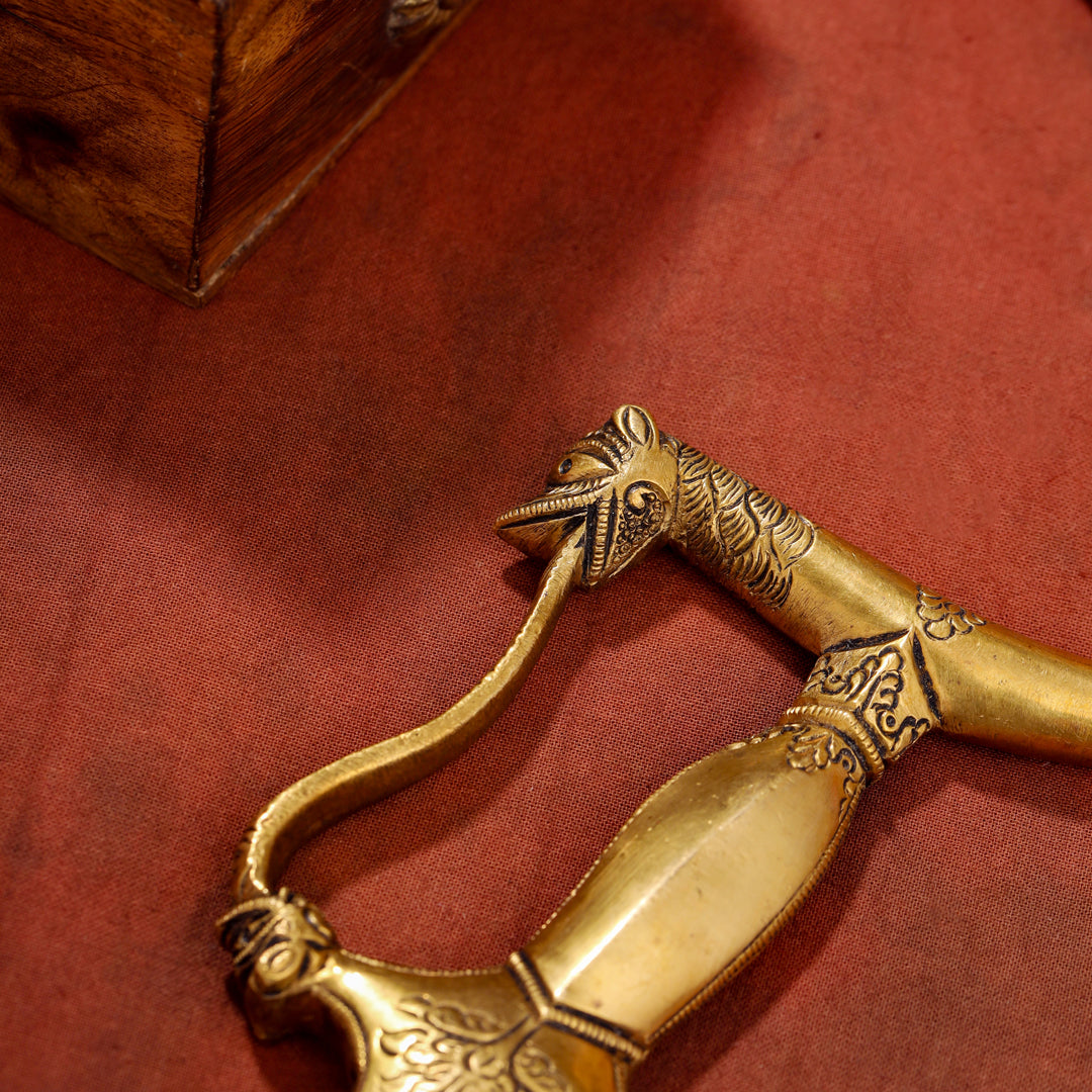 Brass Yali Sword Handle (7 Inch)