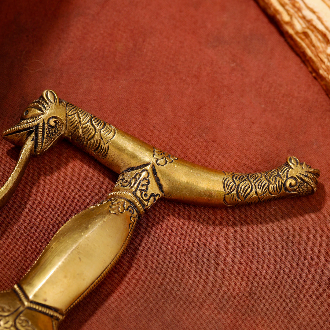 Brass Yali Sword Handle (7 Inch)