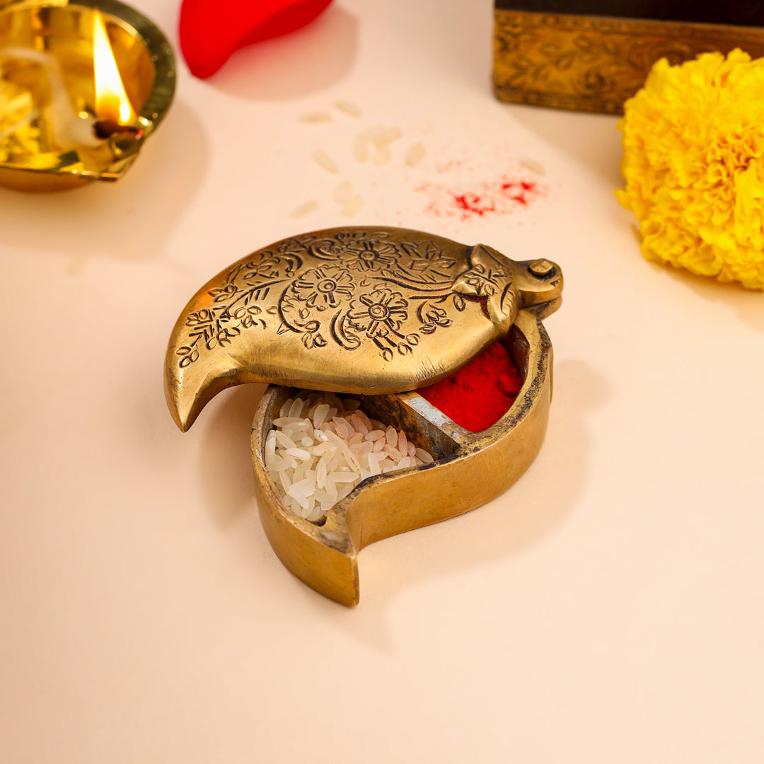 Brass Mango Sindoor/Chopda box