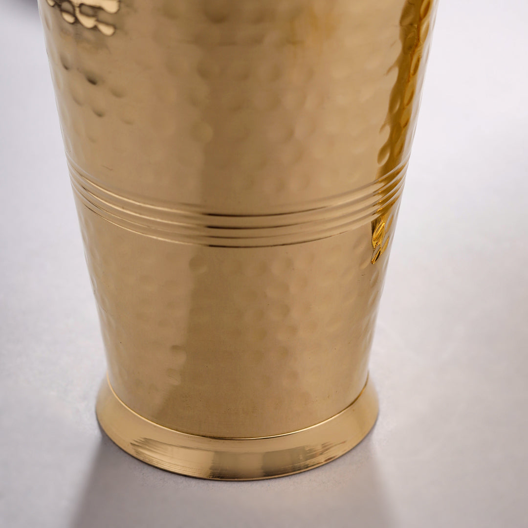 Brass Hammered Glass pair (4.5 Inch)