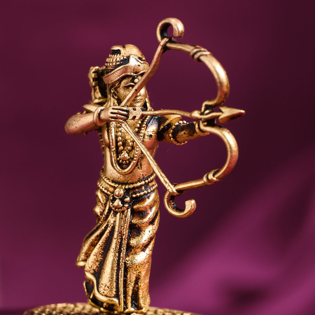 Brass Handcrafted Ram Idol with Velvet Gift Box (2.5 Inch)